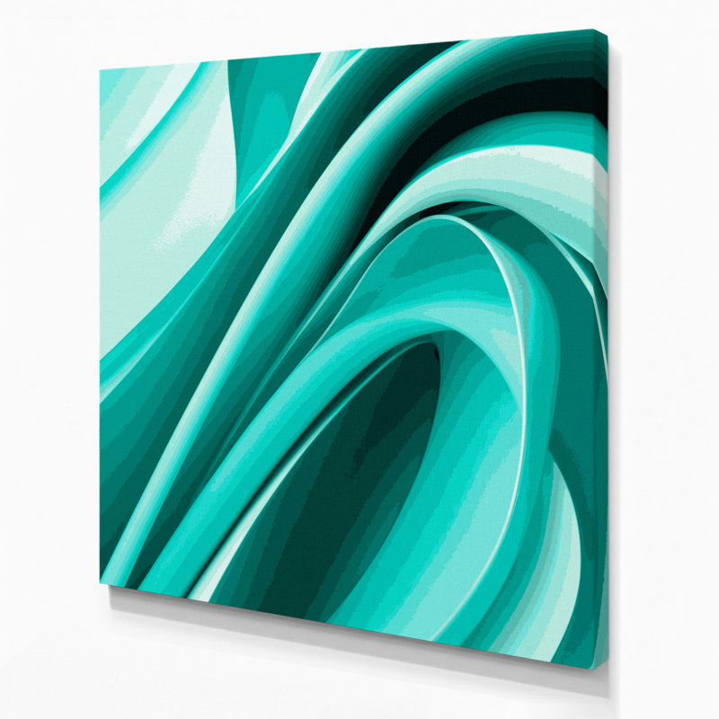 Art mural sur toile dégradé abstrait bleu 13, H 16 po x l 16 po