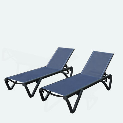 Narmin Outdoor Aluminium Chaise Lounge Set, Outdoor Chaise Lounge, Lounge Chairs by Latitude Run