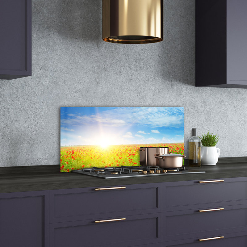 50cm W x 100cm L Glass Peel and Stick Panel