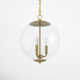 Patterson 3 Light Metal Dimmable Globe Chandelier