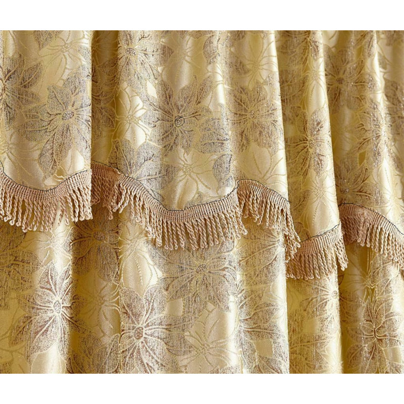 Pedoulas Room Darkening Curtain Pair, 228cm Width x 183cm Drop, Gold