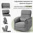 Power Swivel Recliner Glider With Adjustable Headrests & Armrests,  Usb And Type-C Charging Ports-1074102111