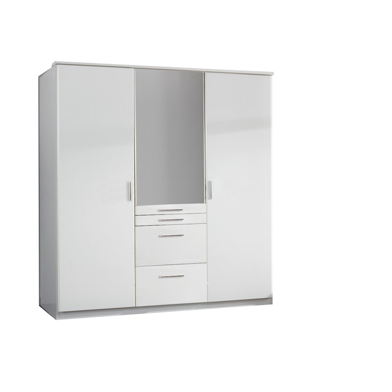 Guljan 3 Door Manufactured Wood Wardrobe, White