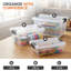 Ensemble de 3 bacs de rangement transparents Latitude Run® avec couvercles en plastique pour la maison-1573624187