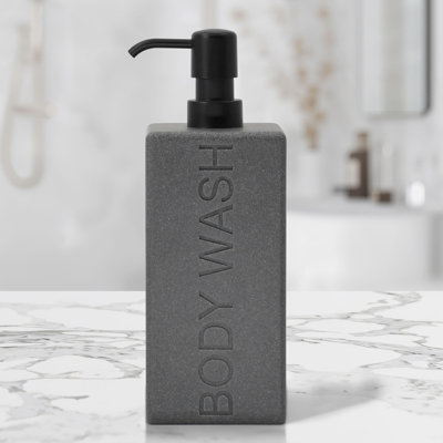  Rectangular Resin Body Wash Dispenser - Gray