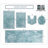 Essential 5-Piece Microfiber Bath Rug Set, Ultra Soft Plush Bathroom Mats, Non-Slip Rubber Backing, Water Absorbent, Quick-Dry, Machine Washable Rugs for Tub, Shower, Toilet and Sink, Turquoise-2017359839