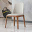 Chaise de salle à manger rembourrée en cuir polyuréthane