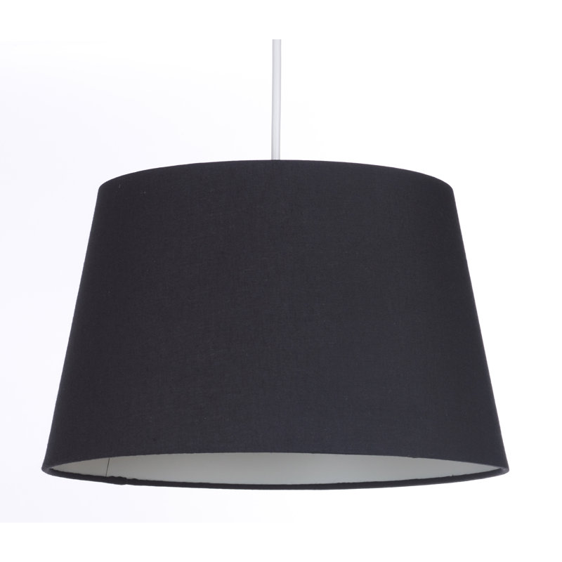 Cotton Empire Lamp Shade ( Uno ), 22cm H x 36cm W x 36 cm D, Black