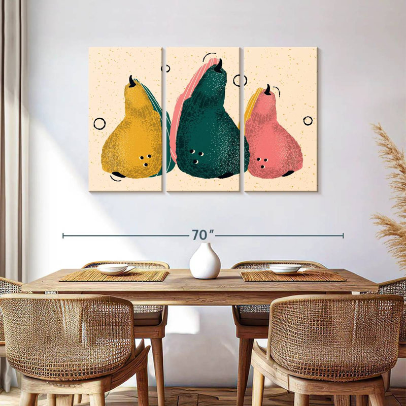 Abstract Pears, 36" H x 57" W