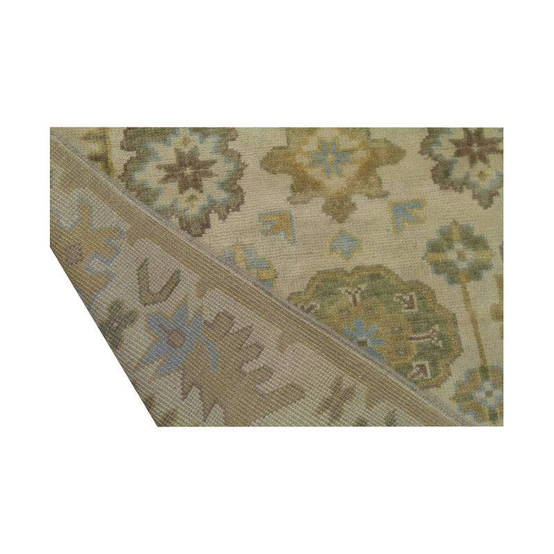 Tapis vert noué à la main de haute qualité