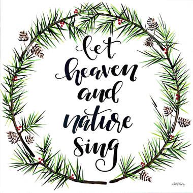 Merry Christmas Greenery II The Holiday Aisle Size: 12 W x 12 H