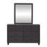 Commode double 6 tiroirs l 54 po avec miroir