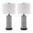 Josanna 23" Touch Control  Bedside Table Lamp Set with USB Ports, Bulbs