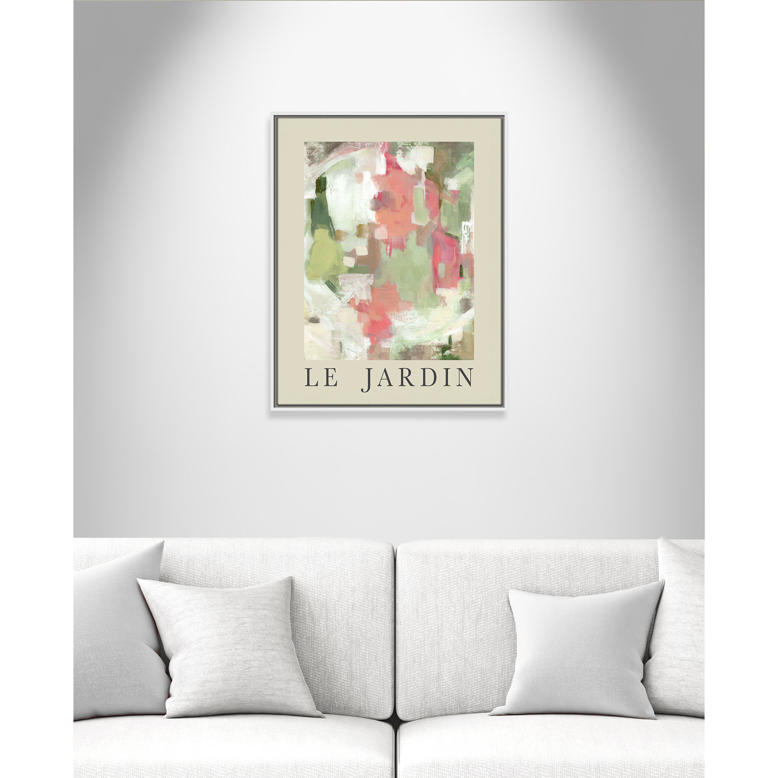 Botanical Poster Collection " Le Jardin " by Carol Robinson, No, 29.5" H x 23.5" W x 2" D, White Floater Frame
