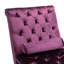 Chaise longue d'intérieur en velours capitonnée à boutons et rembourrée avec coussin pour le bureau de la chambre à coucher (velours mauve)-214201034