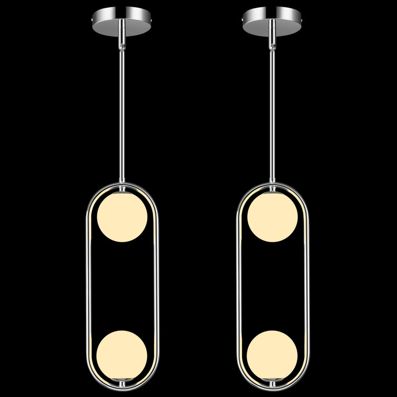 Luminaire suspendu Mid Mid Century, Chrome