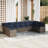 vidaXL Sofa Set with Cushion 10 pcs Grey Polyester-154358735