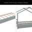 Lit simple en forme de maison avec lit gigogne-849774516