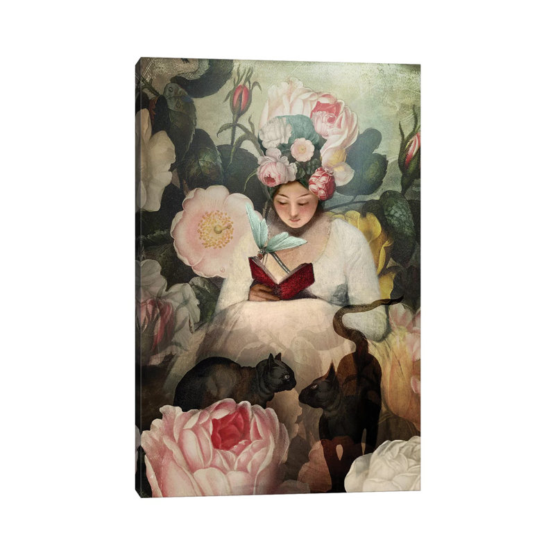 «The Reading» par Catrin Welz-Stein, impression, Toile tendue, H 26 po x l 18 po x P 1,5 po