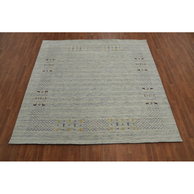 Tapis oriental tribal en laine 8x8