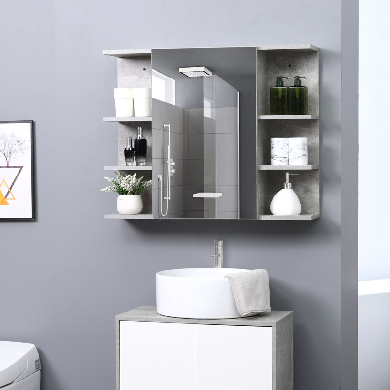 Armoire à pharmacie à fixation en surface avec 1 porte et 8 tablettes réglables