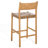Hentges Woven Leather Counter Stool-329436525