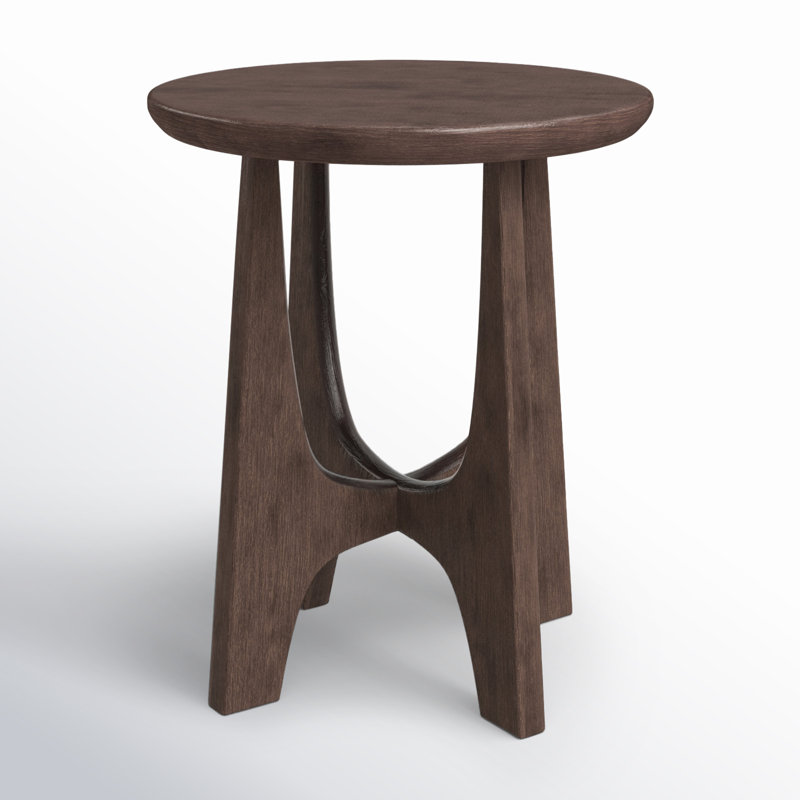Alida 20" Round Wood End Table, Brown