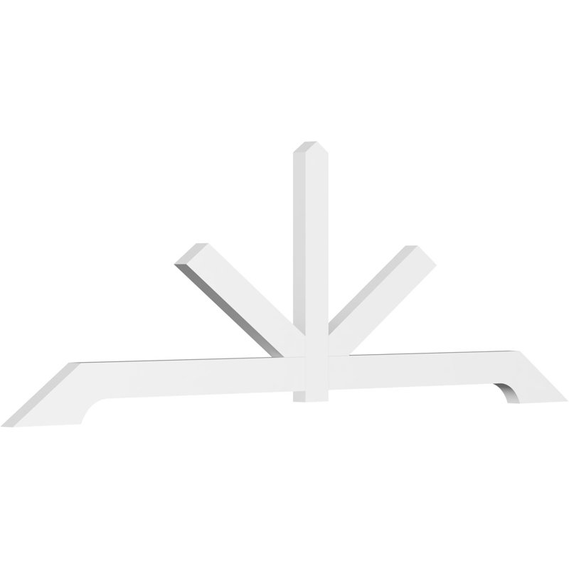 Support de pignon en PVC de qualité architecturale Vanguard, H 32 po x l 96 po (pas : 8/12), P 2 po x F 4 po