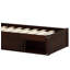Lit plateforme simple en L avec armoires de rangement, bureau, lit gigogne et lumière DEL-145322754