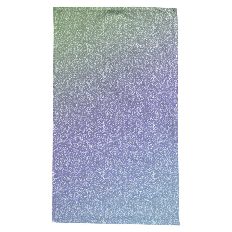 Leffel Ditsy Floral Pattern Tablecloth, Green/Purple