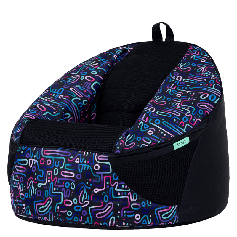 Meta Gaming Recliner, Black/Blue/Pink