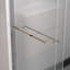 Double porte de douche coulissante avec verre trempé - Armoire de salle de bain en aluminium à largeur réglable de 56 à 60 po, quincaillerie chromée