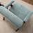 Mid Century Upholstered Arm Accent Chair with Solid Wood Legs-794545707