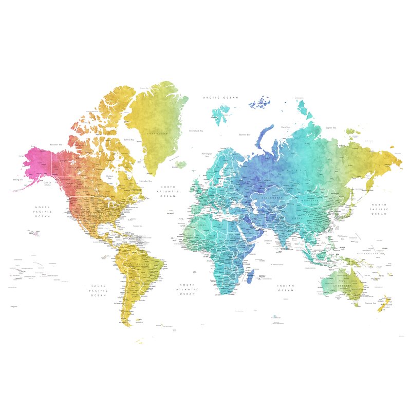 Home Magnetics W x H Dry Erase And Laminated World Map & Reviews | Wayfair