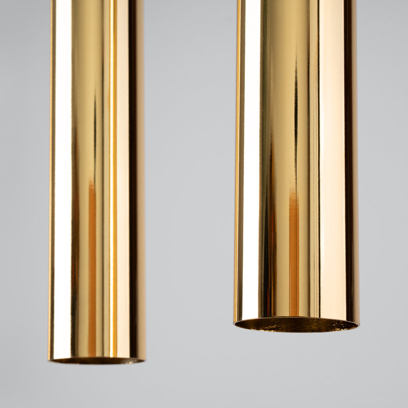 Pendant lamp Bergmundur 1 polished gold, 30x6x90 cm, Golden Shine, 2 Lights