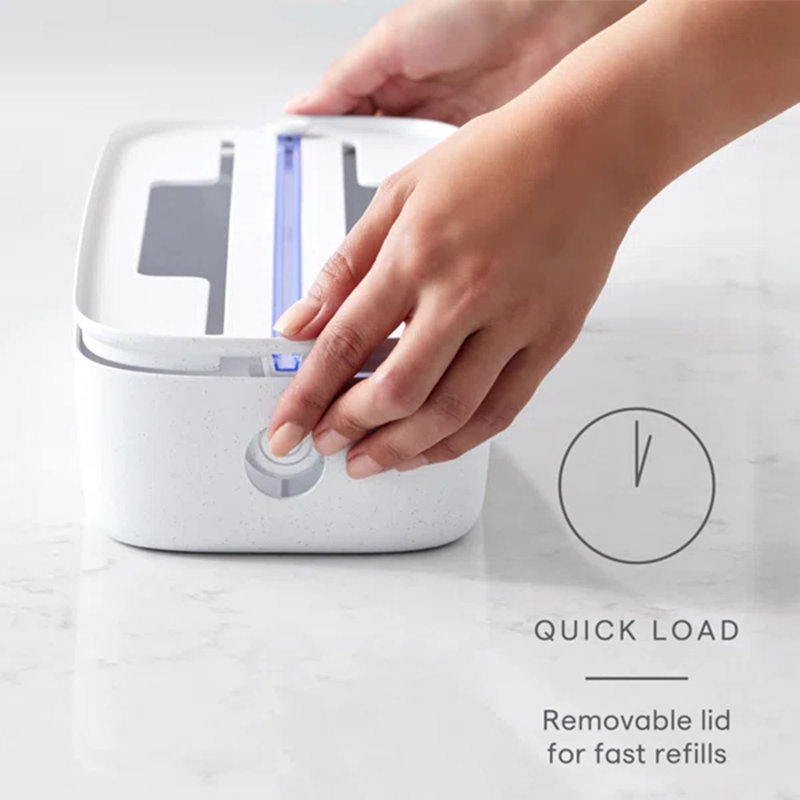 YouCopia® StoraRoll™ Wrap Dispenser, 2-in-1, Organizer for Foil and Wax Paper, Speckled White
