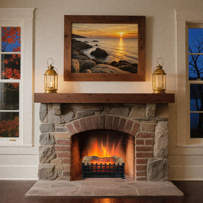 20 Inch Electric Fireplace With /Ul Certification, Indoor Heater, 1400W Heat Output, 5000 'S, 400 Sq. Ft. Warmth, Realistic Flame, 4 Adjustable Brightness, 1 - 9 Hours Timer, 11 Temperature Options,