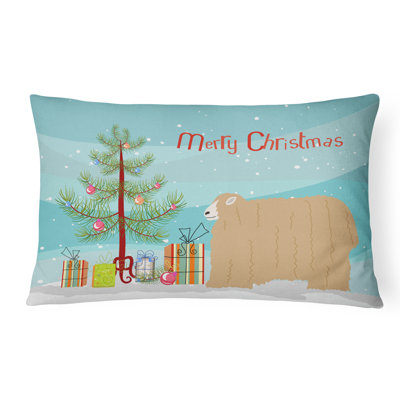  Coussin intérieur / extérieur Lincoln Longwool Sheep Christmas