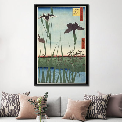 « ando hiroshige horikiri iris jardin » par utagawa hiroshige l», impression sur toile