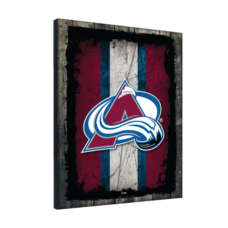Art sur toile NHL Logo, Avalanche du Colorado, H 20 po x l 15 po x P 1 po