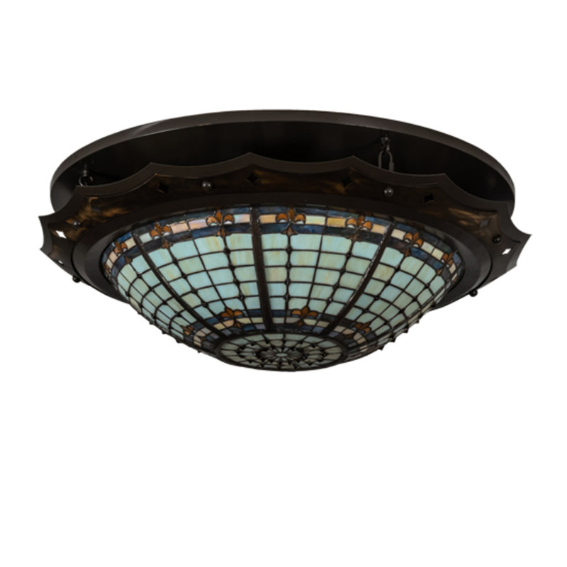 Fleur-de-Lite 4 - Light Semi Flush Mount