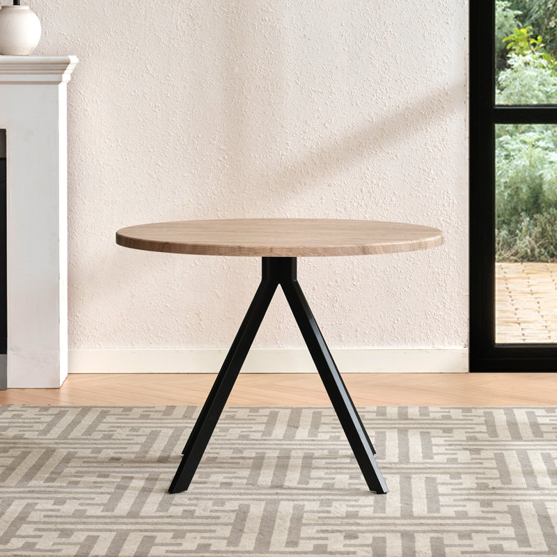 Table de salle à manger 39 po pour 4 personnes - Table de cuisine compacte en bois, table de petit-déjeuner moderne de style Mid-Century pour petits espaces