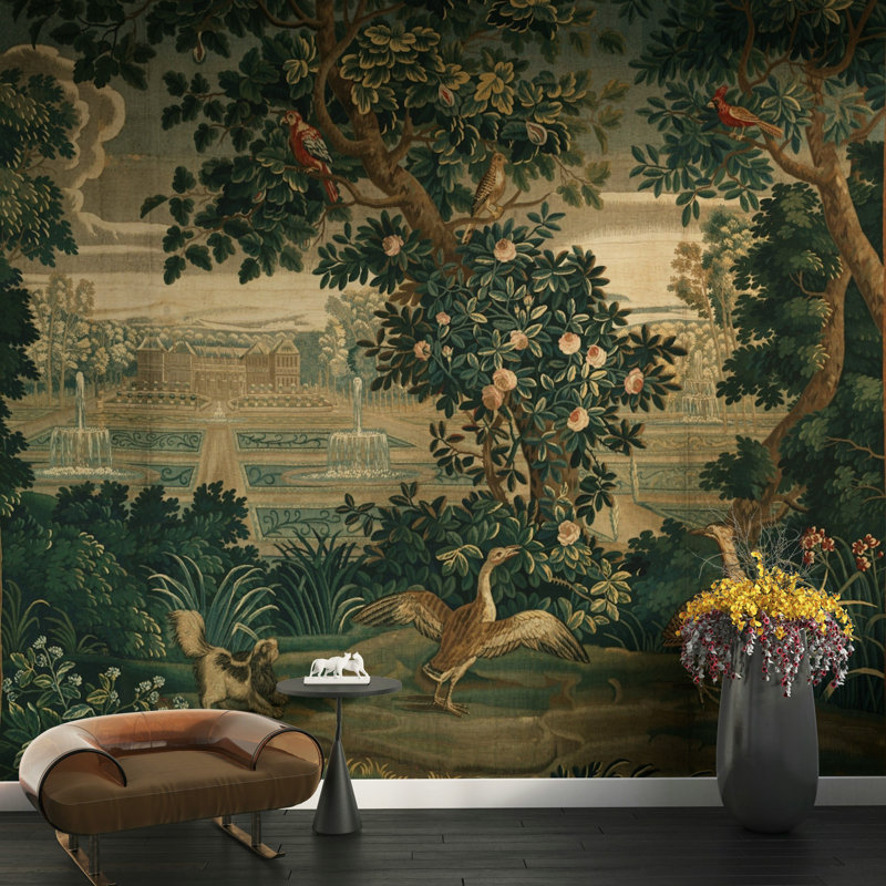 Tapisserie française Versailles, L 200 po x L 120 po