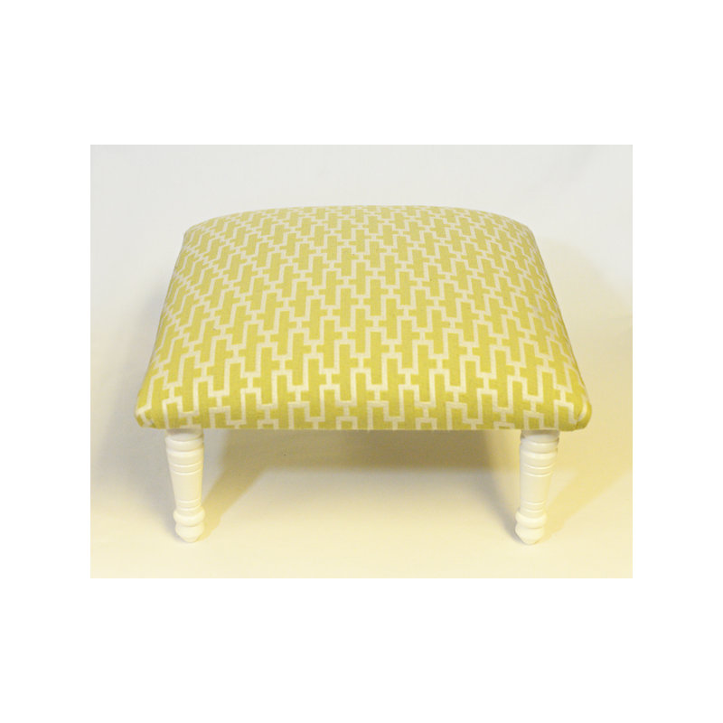 Tabouret d'appoint Maxine, Blanc / agrume