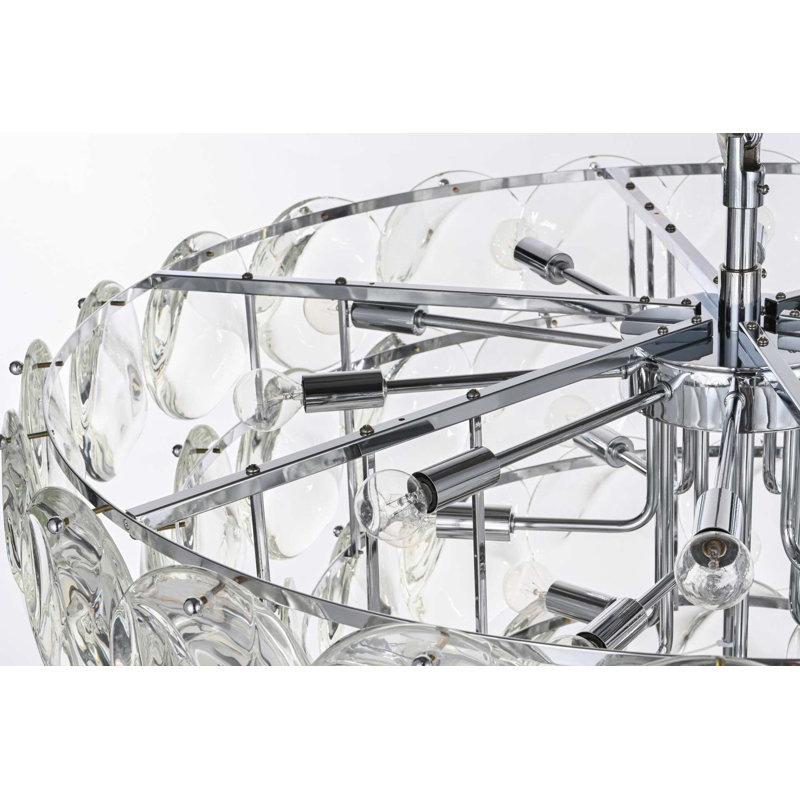 Charlotte 36 inch Crystal Chandelier in Chrome, Chrome