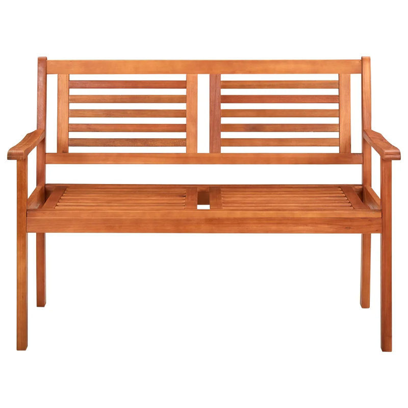Tomita Solid Wood Eucalyptus Outdoor Bench, H 89 x W 120 x D 60cm