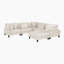 Canapé modulaire en microfibre modulaire en L 6 pièces avec repose-pieds de 120 po Loowit - Canapé personnalisable avec coussins réversibles et coussins assortis-2050324837