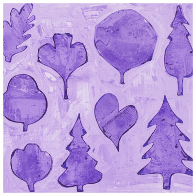Purple Tree Shapes Comforter