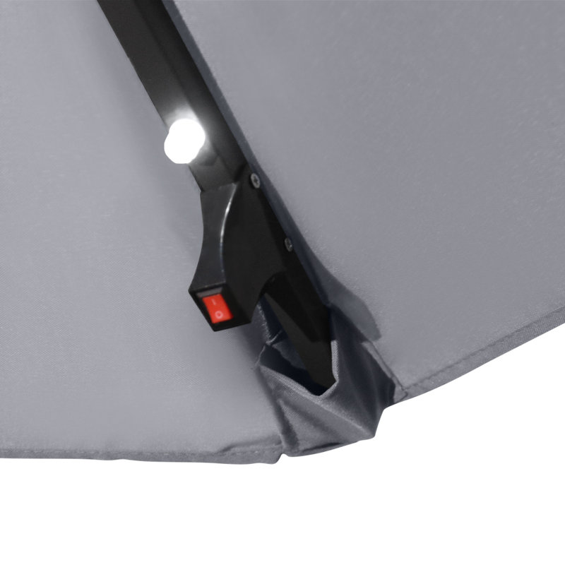 Pressley 3m Grey Cantilever Parasol with Lights