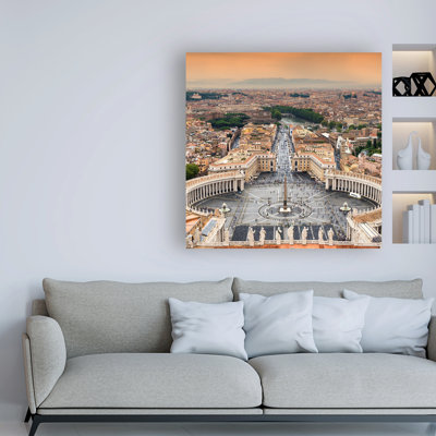 Reproduction de photo sur toile tendue à Rome à partir de la cathédrale de St. Peters par Philippe Hugonnard